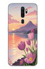 Le Balvo Oppo A5 2020 Uyumlu Çiçek Yağlı Boya Baskılı Silikon Kılıf