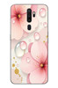 Le Balvo Oppo A5 2020 Uyumlu Damlalı Çiçekler Baskılı Silikon Kılıf