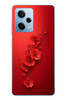 Le Balvo Redmi Note 12 Pro 5G Uyumlu Kırmızı Kardelenler Baskılı Silikon Kılıf