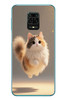 Le Balvo Redmi Note 9s Uyumlu Zıplayan Kedi Baskılı Silikon Kılıf