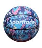 Sportface SF- B67 No: 7 Street Ball 8 Panelli Mavi Desenli Basketbol Topu