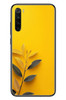 Le Balvo Redmi Note 8 Uyumlu Sarı Siyah Çiçekler Baskılı Silikon Kılıf