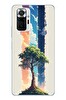 Le Balvo Redmi Note 10 Pro Uyumlu Yalnız Ağaç Dört Mevsim Baskılı Silikon Kılıf