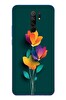 Le Balvo Redmi 9 Uyumlu Modernizimin Çicekleri Baskılı Silikon Kılıf