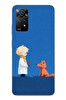 Le Balvo Redmi Note 11E Uyumlu Sarışın Çocuk ve Köpek Baskılı Silikon Kılıf