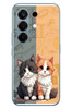 Le Balvo Tecno Camon 50 Ultra Uyumlu Sarı ve Siyah Kedi Baskılı Silikon Kılıf