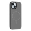 Başkenttekno iPhone 14 Kılıf Kablosuz Şarj Özellikli Metal Kamera Çerçeveli Edi Silikon Kapak Koyu Gri 