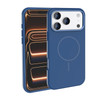 Başkenttekno iPhone 18 Pro Max Manyetik MagSafe Şarj Metal Kamera Korumalı Edi Silikon Soft Silikon Kılıf Lacivert 