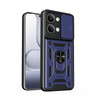 Başkenttekno Xiaomi Poco X8 Pro Max Zırhlı Yüzüklü Standlı Sürgülü Kamera Korumalı Telefon Kılıfı Mavi