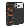 Başkenttekno iPhone 18 Pro Max Manyetik MagSafe Şarj Metal Kamera Korumalı Edi Silikon Soft Silikon Kılıf Siyah 