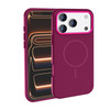 Başkenttekno iPhone 18 Pro Max Manyetik MagSafe Şarj Metal Kamera Korumalı Edi Silikon Soft Silikon Kılıf Bordo 