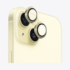Safeus iPhone 15 - 15 Plus ile Uyumlu Safir Temperli Kamera Lens Koruyucu Sarı
