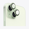 Safeus iPhone 15 - 15 Plus ile Uyumlu Safir Temperli Kamera Lens Koruyucu Yeşil