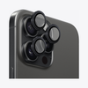 Safeus iPhone 15 Pro Max - 15 Pro ile Uyumlu Safir Temperli Kamera Lens Koruyucu Siyah Titanyum