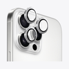 Safeus iPhone 16 Pro Max - 16 Pro ile Uyumlu Safir Temperli Kamera Lens Koruyucu Beyaz Titanyum