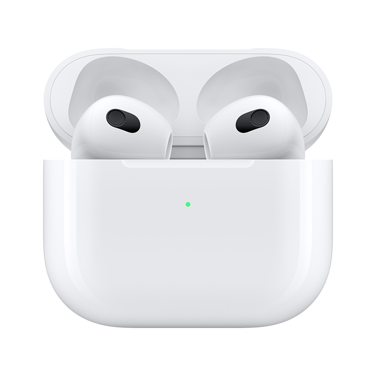   Apple AirPods 4 in white wireless headphones  