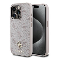 Guess iPhone 15 Pro Kılıf Kapak Pembe