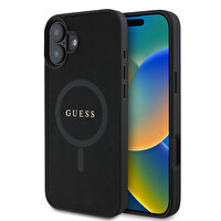 Guess iPhone 16 Kılıf Kapak Siyah