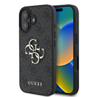 Guess iPhone 16 Kılıf Kapak Siyah