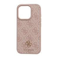 Guess Orjinal Lisanslı Apple iPhone 16 Pro Kılıf M-Safe Şarj Özellikli Small 4G Classic Kapak Pembe