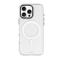 Youngkit Gemstone Serisi Apple iPhone 16 Pro MagSafe Şarj Özellikli Cam Arka Yüzey TPU Kapak Şeffaf