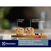 Electrolux EOD6F77WV 600 Serisi SteamBake Buhar İlaveli Katalitik ve AquaClean Temizlemeli 72 lt A+ Wi-Fi Beyaz Cam Ankastre Fırın