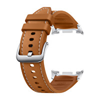 Samsung Galaxy Watch 8 Hibrit Deri Kordon S/M/L Camel