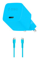 Ttec Smartcharger Gan 20W PD Type-C Kablolu Seyahat Şarj Aleti Mavi 2Scg20Cnm
