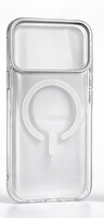 Preo iPhone 17 Promax Buzlu Beyaz Standlı Magsafe Telefon Kılıfı