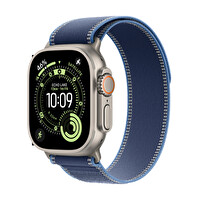Apple Watch Ultra 3 GPS + Cellular 49mm Natürel Titanyum Kasa ve Mavi / Parlak Mavi Trail Loop - M/L