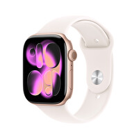 Apple Watch Series 11 GPS 46mm Roze Altın Alüminyum Kasa ve Bulut Pembesi Spor Kordon - M/L