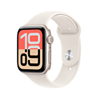 Apple Watch SE 3 GPS + Cellular 44mm Starlight Alüminyum Kasa ve Starlight Spor Kordon - S/M