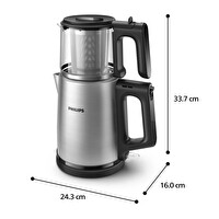 Philips HD7350/00 Çay Makinesi 5000 Serisi Çelik/Cam