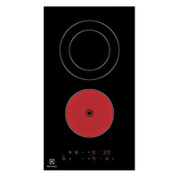Electrolux LHR3233CK 30 cm Ankastre Siyah Vitroseramik Domino Radyan Ocak