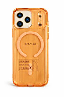 Preo Apple iPhone 17 Pro Mika Soft Color Turuncu Magsafe Telefon Kılıfı