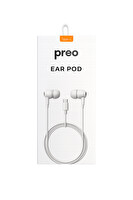 Preo Ear Pod Type-C Kulakiçi Silikonlu Kulaklık Beyaz