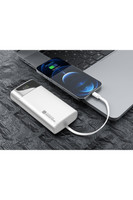 Shaza 20.000 Mah 22.5W Kablolu Taşınabilir Şarj Cihazı Beyaz