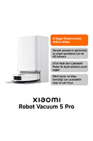 Xiaomi MOP5 PRO Çöp İstasyonlu Akıllı Robot Süpürge ve Paspas 20.000 Pa
