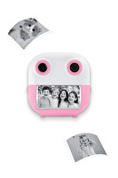 Bood Baskılı Pembe Çocuk Fotoğraf Makinesi