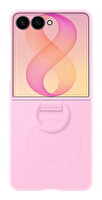 Samsung Galaxy Z Flip8 Silikon Yüzüklü Magnet Kılıf - Pembe