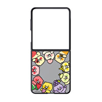 Samsung Galaxy Z Flip8  Aynalı Magnet Kılıf (Kakao Friends) - Çok Renkli