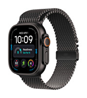 Apple Watch Ultra 4 GPS + Cellular 49mm Siyah Titanyum Kasa ve Siyah Titanium Milano Loop - M