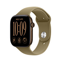 Apple Watch Series 12 GPS 42mm Koyu Bronz Alüminyum Kasa ve Klasik Zeytin Yeşili Spor Kordon - M/L