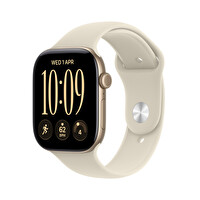 Apple Watch Series 12 GPS 42mm Uçuk Altın Alüminyum Kasa ve Kum Beji Spor Kordon - S/M