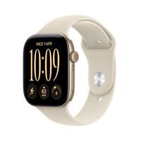 Apple Watch Series 12 GPS 42mm Uçuk Altın Alüminyum Kasa ve Kum Beji Spor Kordon - M/L