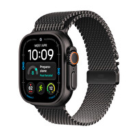 Apple Watch Ultra 4 GPS + Cellular 49mm Siyah Titanyum Kasa ve Siyah Titanium Milano Loop - L