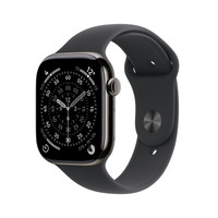 Apple Watch Series 11 GPS + Cellular 46mm Slate Titanium Kasa ve Siyah Sport Band - M/L