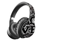 Preo MS56 Kablosuz Kulak Üstü Kulaklık Siyah Grafiti
