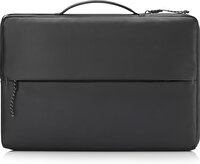 HP 15.6 inç Üstten Kulplu Yandan Fermuarlı  İnce Spor Notebook Çantası - Siyah