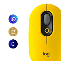 Logitech POP Mouse Emoji Tuşlu Kablosuz Mouse Blast Sarı Siyah